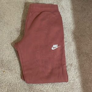 Girls, large pink Nike sweatpants